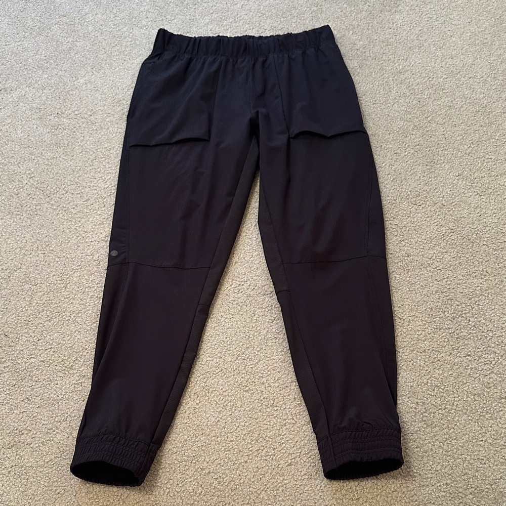 Stylish Black Elastic Waist Joggers